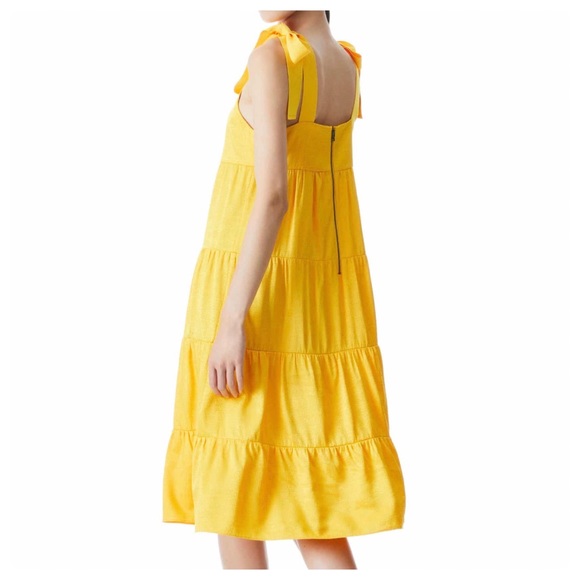 ALICE + OLIVIA Cynthia Tie Shoulder Midi Dress - Picture 5 of 12